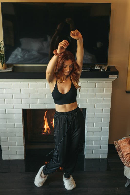Valerie Satin Cargo Pants